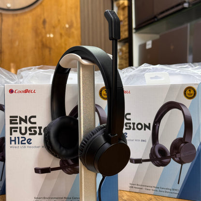 CoolBell H12e Headphone – Noise Cancelling Mic | Gaming & Calls – Certified | Checked by Technology Zone