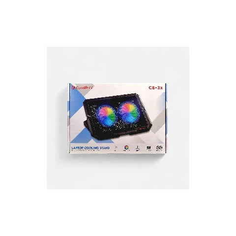 CoolBell CB-3X RGB Laptop Cooling Pad – High Speed Cooling | Certified by Technology Zone