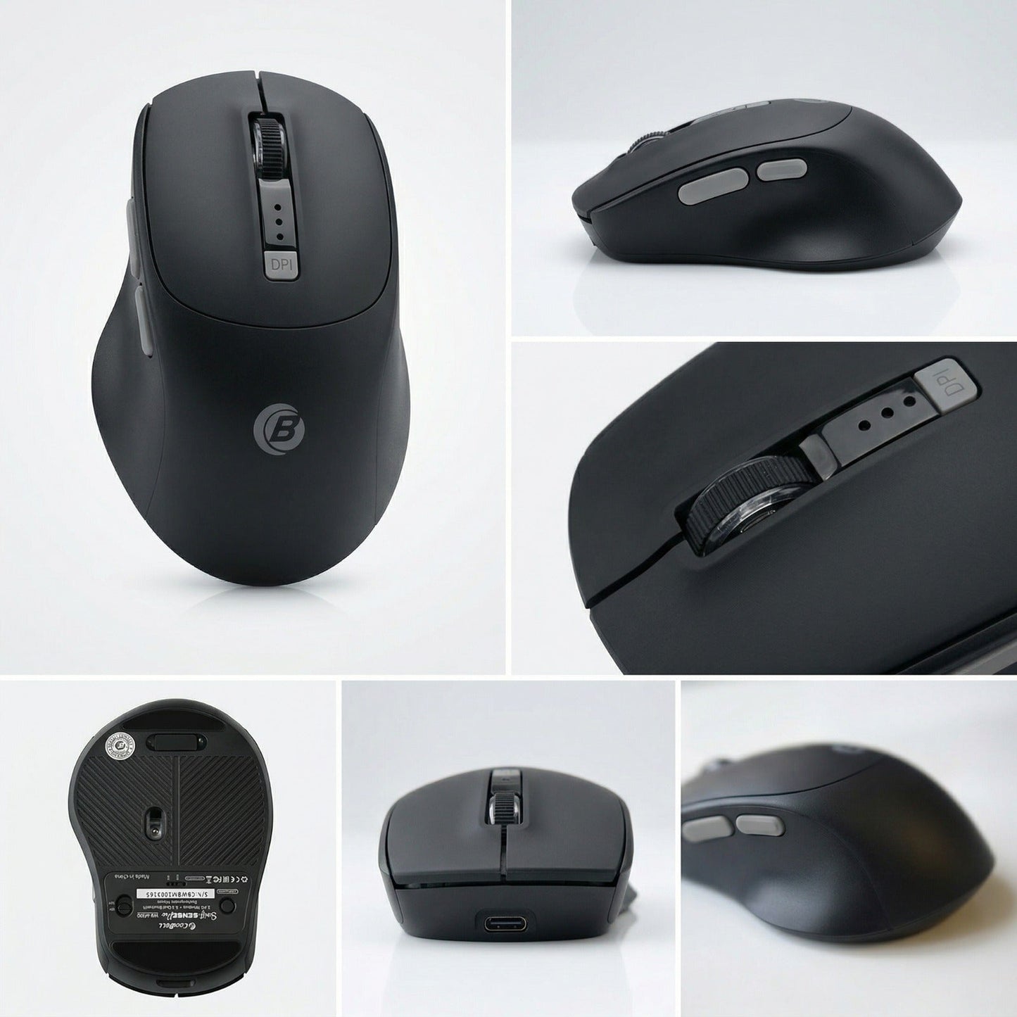 CoolBell Swift Sense Pro Wireless Mouse – Dual Mode (Bluetooth + USB) – Rechargeable – 1 Year Warranty | Certified by Technology Zone