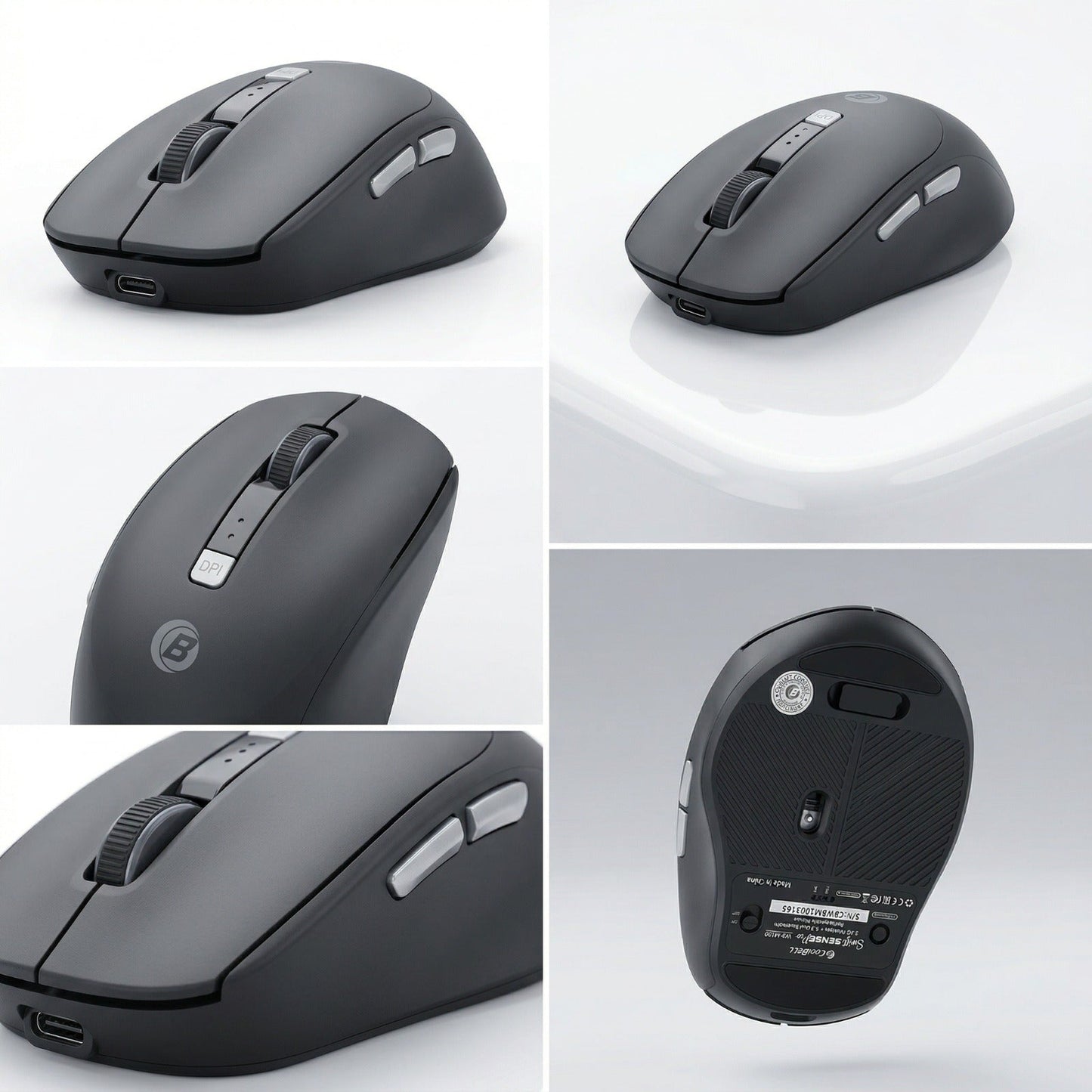 CoolBell Swift Sense Pro Wireless Mouse – Dual Mode (Bluetooth + USB) – Rechargeable – 1 Year Warranty | Certified by Technology Zone